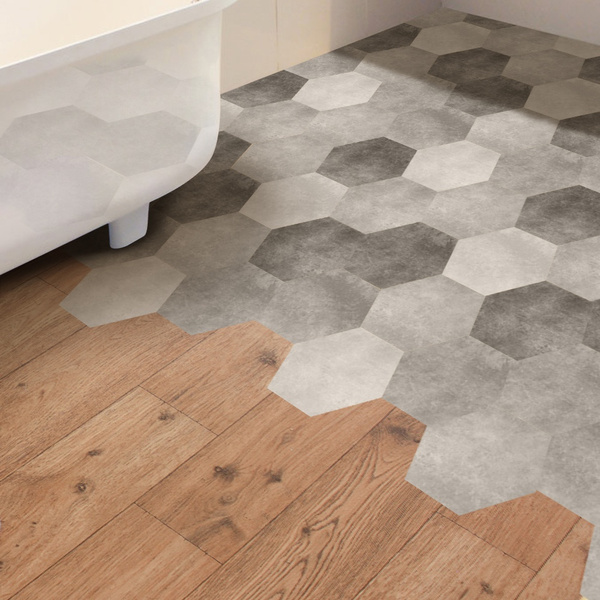 Vinyl Tiles Floor Sticker For Home, Bathroom Floor Tile Decals