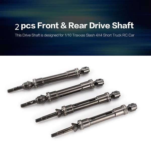 2 Pcs Front Drive Shaft for 1//10   Slash 4x4 RC Short Trucks Upgrade Parts