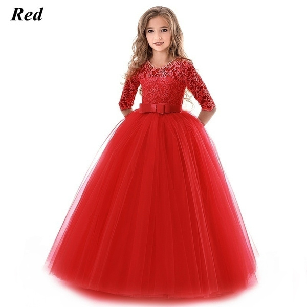 Party Lace Long Dress for Teen Girl 