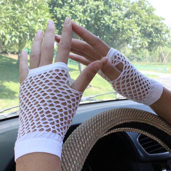 Fishnet Gloves - White