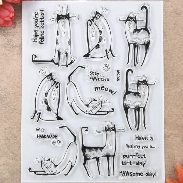 Academic Cat Clear Rubber Stamp