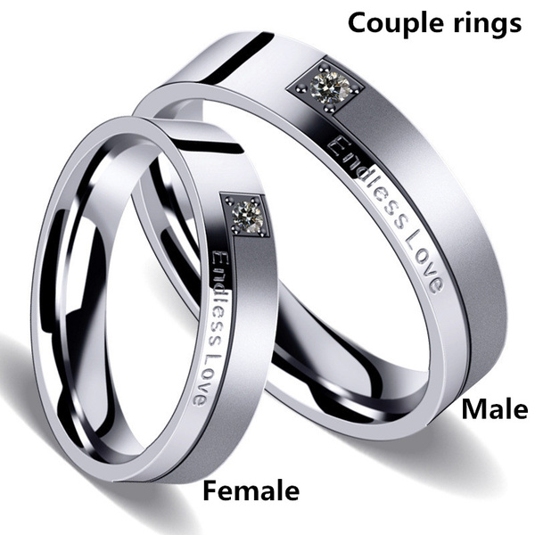 ANAZOZ Stainless Steel Engagement Rings Heart Endless Love Anniversary Band Vintage Price for 1pc