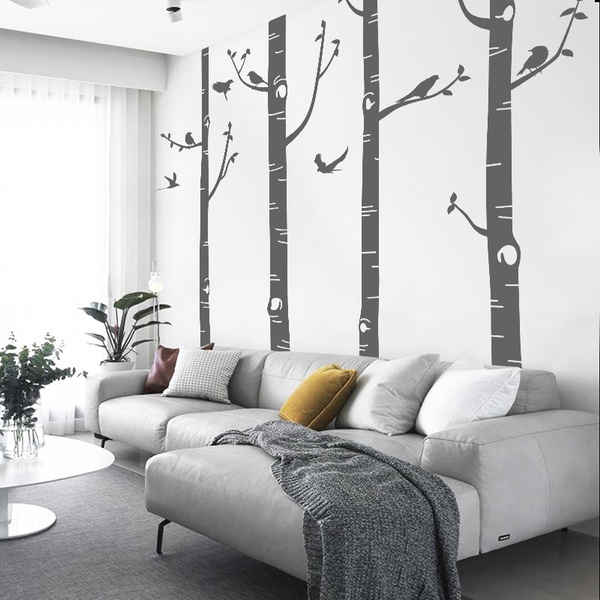 Birch Forest Tree Room Wall Stickers Wall Decal Vinyl Decor UK SH274 Birch Forest Tree Room Wall Stickers Wall Decal Vinyl Decor UK SH274