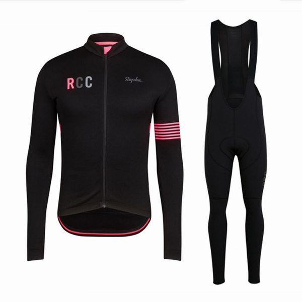Top+Pant Rapha RCC Classic Long Sleeve Cycling Bib Set Road Bike Cycling  Suit Sports Jersey Suit CEN