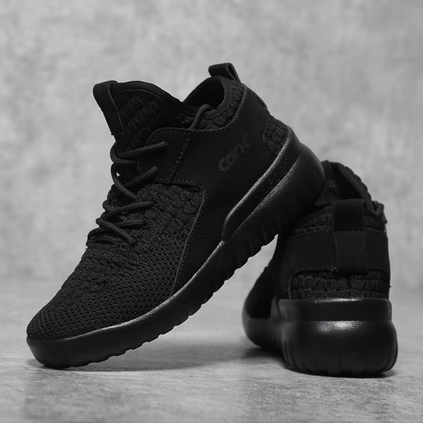 black comfort trainers