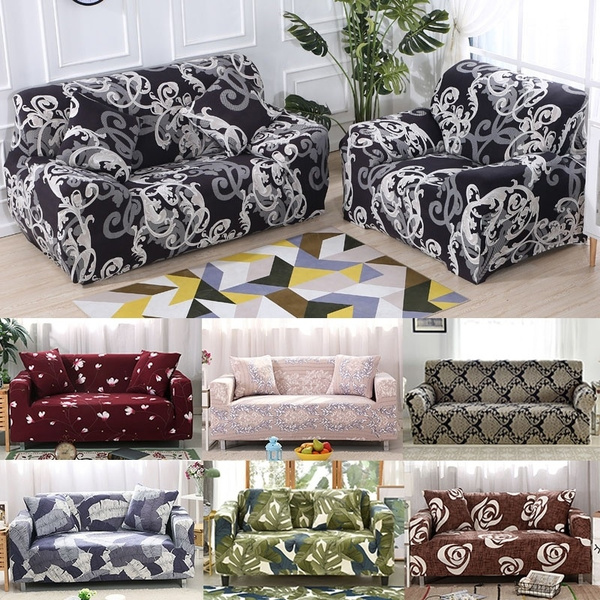 1234 Anti-slip Stretch Couch Floral Sofa Cover Elastic Slipcover Sofa Protector 