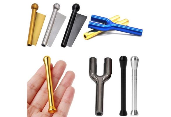 Aluminum Alloy Snuff Straw Sniffer Snorter Nasal Tube Smoking Pipe