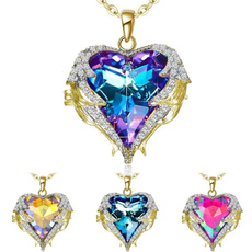 Heart, Diamond Necklace, Jewelry, Angel