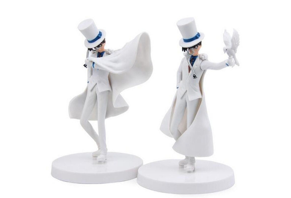Detective Conan white suit PVC figure figures set of 6pcs doll dolls anime new 
