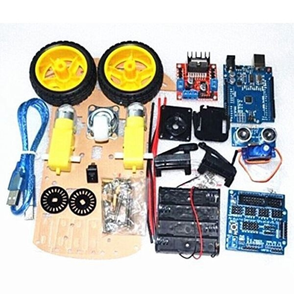 Smart Car Tracking Motor Smart Robot Car Chassis 2WD Kit Ultrasonic HC ...