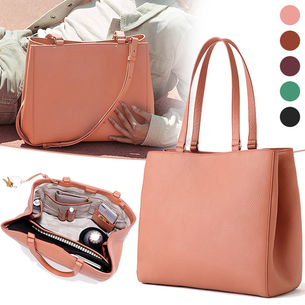 women casual handbag solid shopping shoulder bag