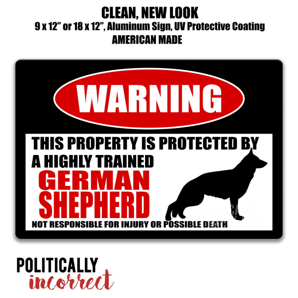 DOG WARNING SIGN BEWARE OF THE DOG GERMAN SHEPHERD OWN NAME SIGN OWN WORDING DOG 