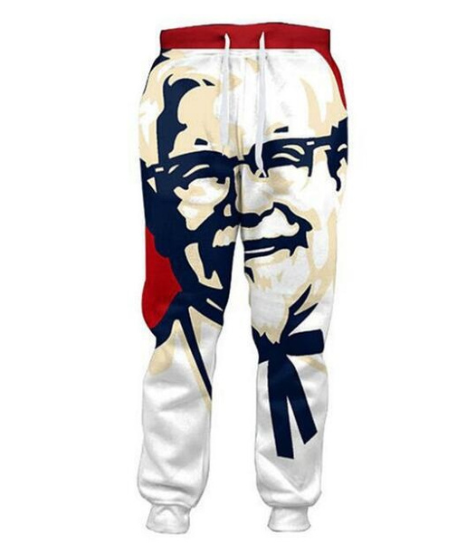 Funny KFC Colonel 3D Joggers Pants Men Casual Loose Trousers Bottoms Men's  Clothing for Unisex Hip Hop Style Pantalon Homme