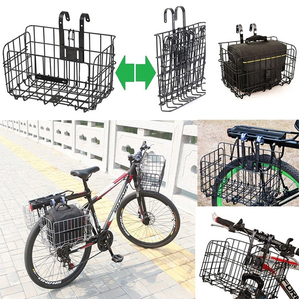 collapsible rear bike basket