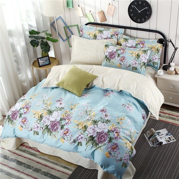 Country Style Fl Duvet Cover Bedding Set Quilt With Pillowcases Twin Queen King Size 3pcs Wish Fl Duvet Cover Bedding, Country Style King Size Bedding Sets