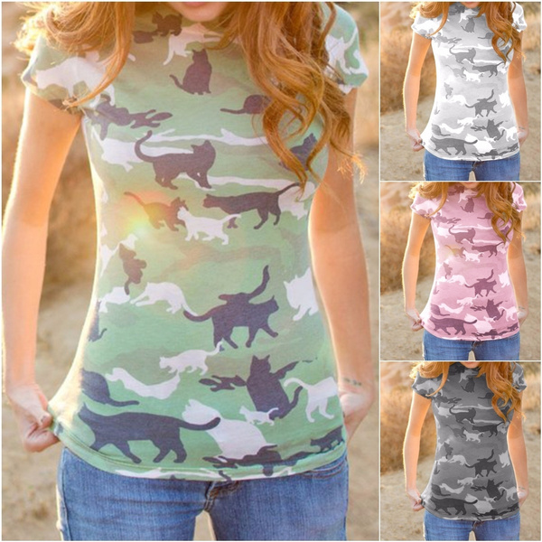 Shirt Casual Short Sleeve Summer Tops 