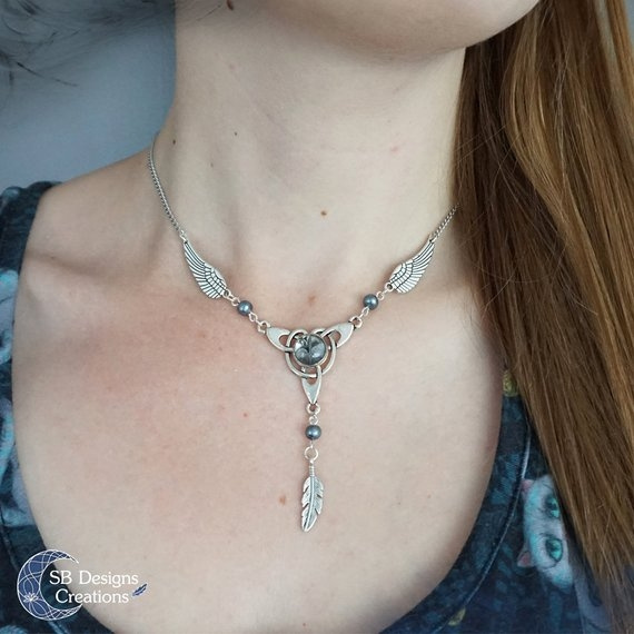 Celtic Wings Celtic necklace Elf necklace Silver fantasy jewelry Angel  necklace Wing necklace Silver jewelry Fantasy necklace Gift for her | Wish