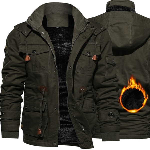 hooded military jacket mens