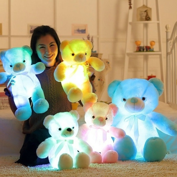 glowing teddy bear