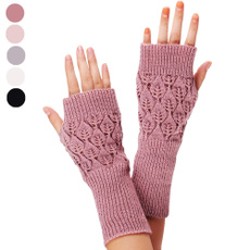 Wool Mitt Half Finger Women'S Gloves Winter Autumn Knitted For Women Fingerless Gloves Wrist Warmer Mittens