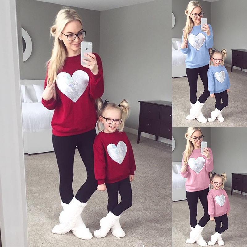 mum and daughter matching jumpers