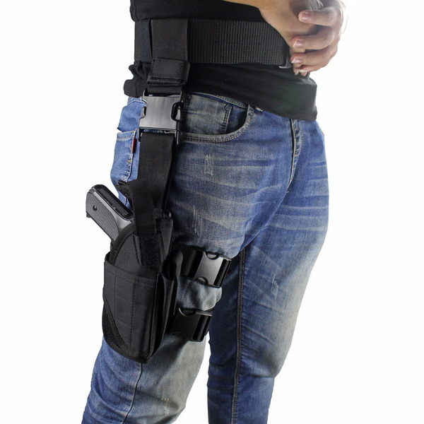 Tactical Right Hand Drop Leg Pistol Holster Thigh Gun Holster Choose Gun Model 