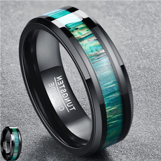 Steel, tungstenring, polished, wedding ring