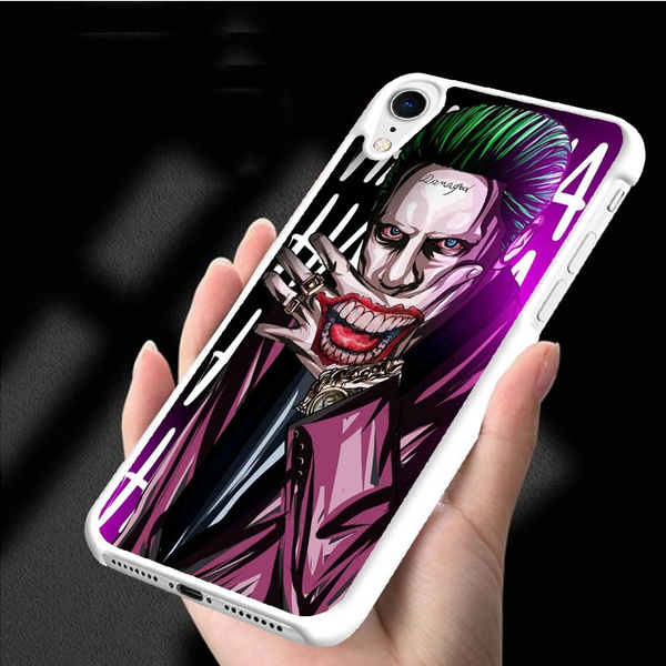 Jared Leto The Joker Phone Case Design Suicide Squad Joker Poster Hard Plastics Case Cover for Iphone XS XR XS MAX X 8 7 6 Samsung Note 9 8 S8 S9 S7S6