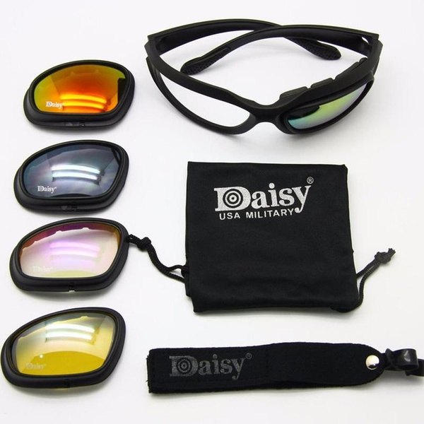 Daisy C5 Men Military Desert Storm War Polarized Tactical Goggles Sunglasses 