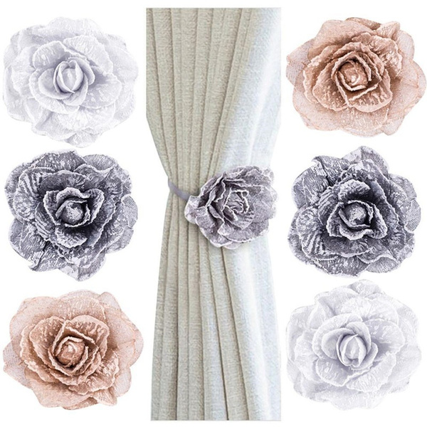 1pc Curtain Home Backs Holdbacks Magnetic Tiebacks Tie Clips Of Buckle Flower 1pc Curtain Home Backs Holdbacks Magnetic Tiebacks Tie Clips Of Buckle Flower