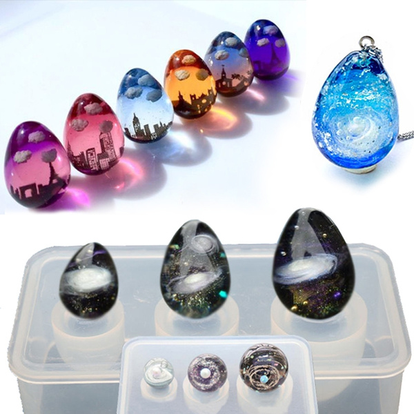 DIY Jewelry Making Ball UV Resin Silicone Resin Mold Craft Globe Pendant  Egg Shaped Ball Molds Epoxy Resin Cake Decor