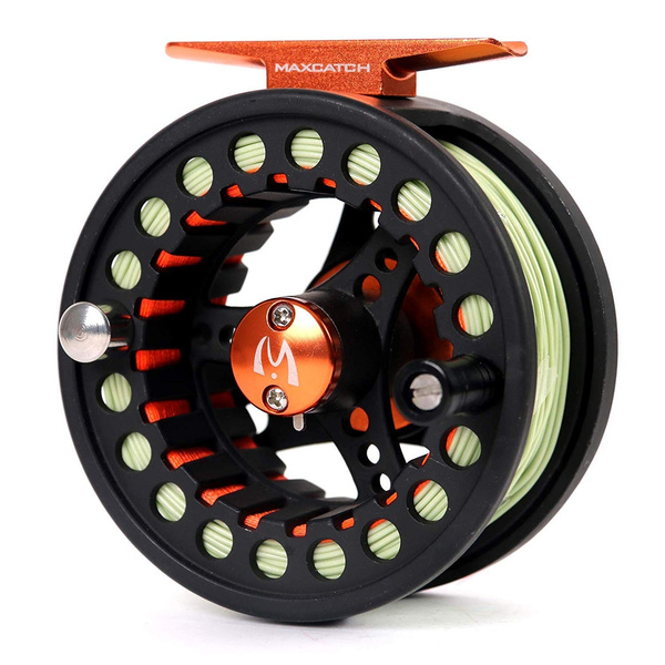 Maxcatch 3/4 5/6 7/8wt Pre-Loaded Fly Fishing Reel with Fly Line Backing,Leader 