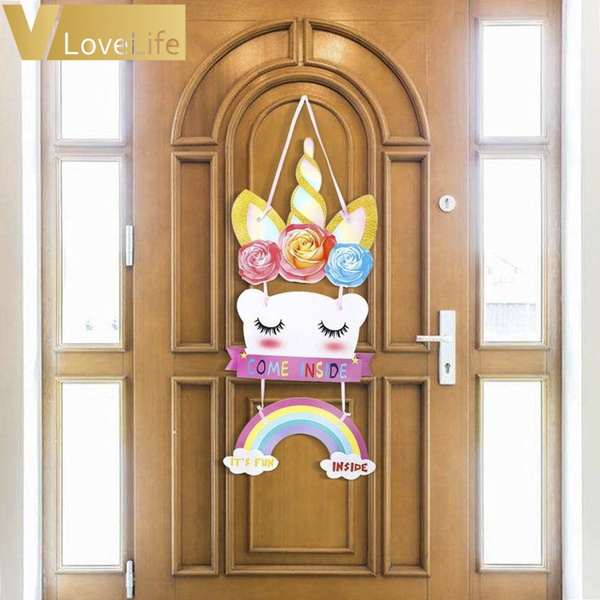painted Unicorn wall Unicorn kids Unicorn door Unicorn Unicorn hanging Unicorn