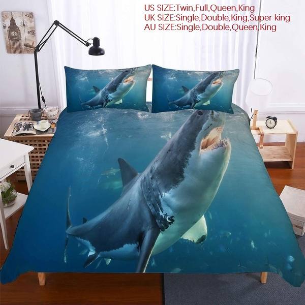 Ferocious Shark Series Great White Shark With All Hurts Pattern 3D