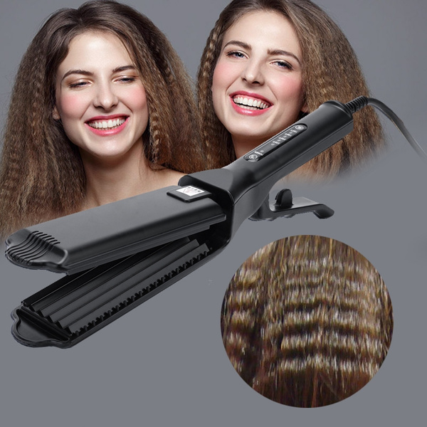 Hair Wave Iron  Inch Corrugated Curling Irons For Beauty Salon Hair  Crimper Iron Crimping Styles | Wish