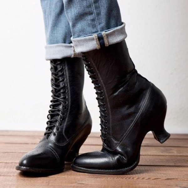 victorian brown boots