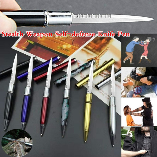 Self Defense Knives Weapon Pens Sawtooth Veneer Pencil Knives Defensive And Anti Wolf Gift Tactics For Men And Women Invisible Wish