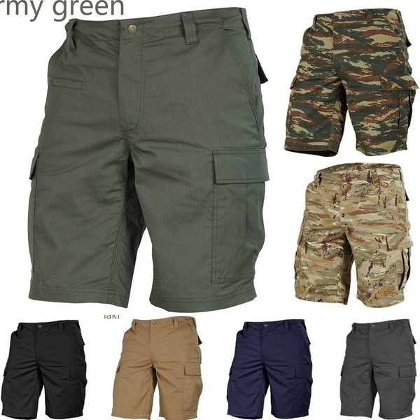 Army Cargo Hiking Combat Camo Shorts 