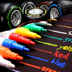 12 Colors Waterproof Pen Car Tyre Tire Tread CD Metal Permanent Paint Markers Graffiti Oily Marker Pen Marcador Caneta Stationery