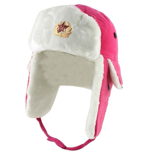 pink soviet ushanka