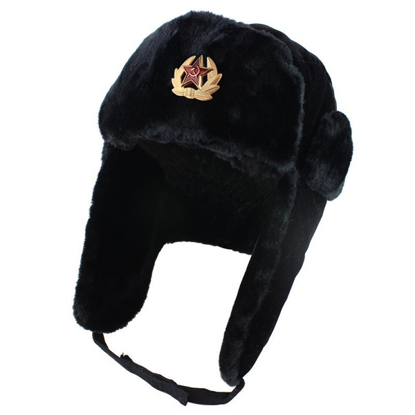 Russian Winter Hat Ushanka With Soviet 