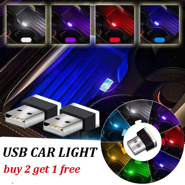 7 Colors Creative Car Interior USB Led Light Car Styling Decorative Foot  Lamp Atmosphere Lights Plug and Play