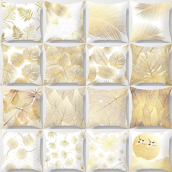 gold leaf pillow