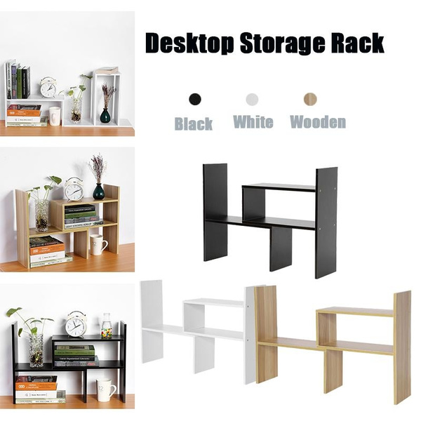 Desktop Storage Rack Home Office Desk, Desktop Shelving Uk