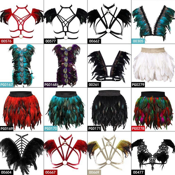 festival feather skirt