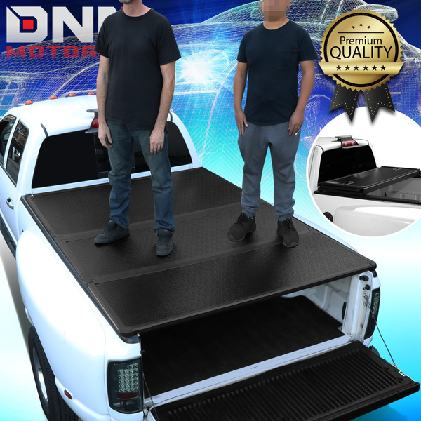 For 2015 To 2018 Ford F150 Fleetside 8ft Long Bed Hard Solid Tri Fold Clam On Tonneau Cover 16 17 Wish