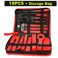 19pcs Universal Car Trim Removal Tool Kit Pry Repair Kit Auto Upholstery Fastener Tools Clip Pliers Set with Storage Bag for Car Radio Panel Interior Door Clip Removal Install