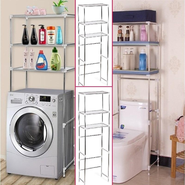 storage rack over toilet laundry washing machine bathroom 3 tier shelf unit organizer wish
