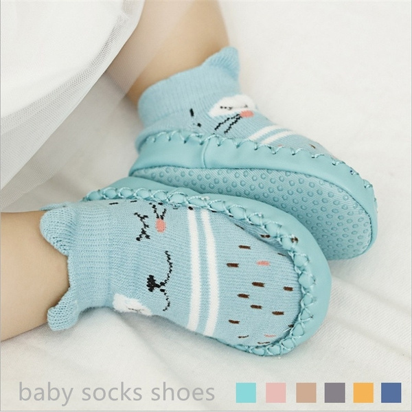 baby sock shoes with rubber sole