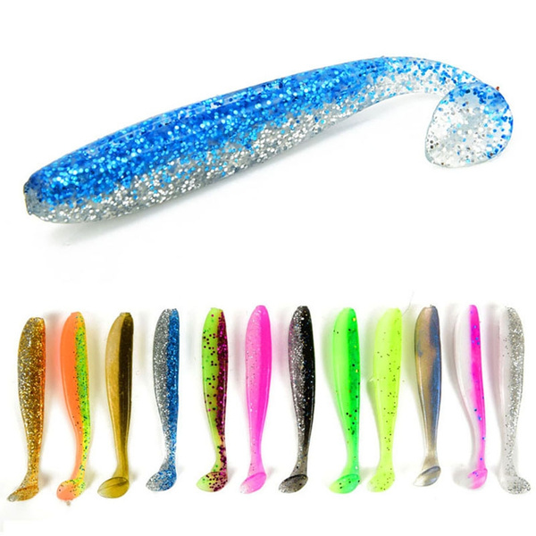 Details about   Jumping Fish Saltwater Paddle Tail Lure Soft Plastic 8.5cm/14g 10 colors 